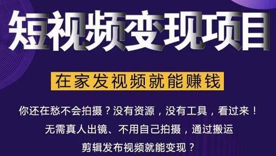 在家也能操作的短视频赚钱项目，无需真人，不用拍摄，纯搬运月入2到5万-第一资源站