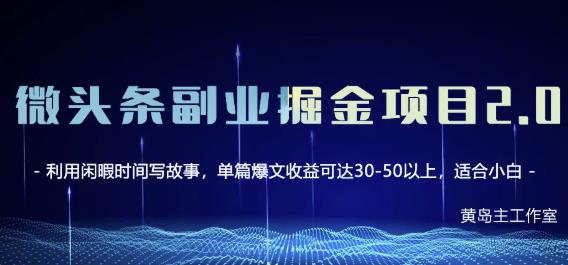 黄岛主微头条副业掘金项目第2期，单天做到50-100+收益！-第一资源站