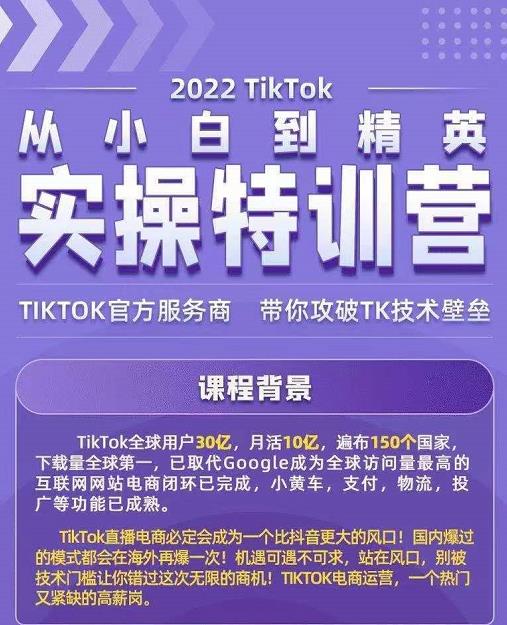 Seven漆·2022Tiktok从小白到精英实操特训营，带你掌握Tiktok账号运营-第一资源站