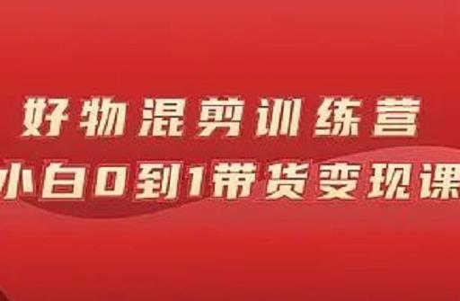 万三好物混剪训练营：小白0到1带货变现课-第一资源站