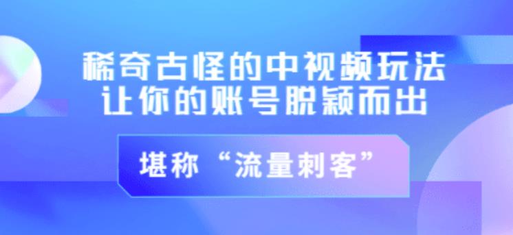 不讲李·稀奇古怪的冷门中视频冷门玩法，让你的账号脱颖而出，成为流量刺客！（图文+视频）-第一资源站