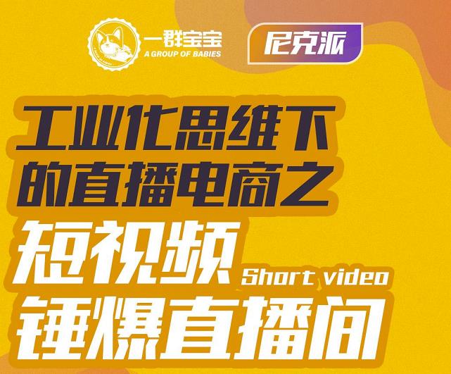 尼克派·工业化思维下的直播电商之短视频锤爆直播间，听话照做执行爆单-第一资源站