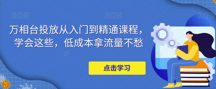 万相台投放从入门到精通课程，学会这些，低成本拿流量不愁-第一资源站