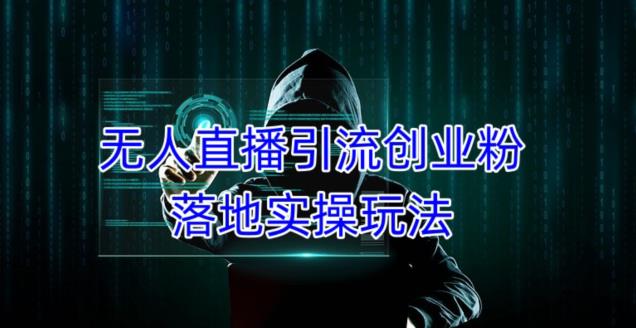 外面收费3980的无人直播引流创业粉落地实操玩法，单日引100+精准创业粉-第一资源站