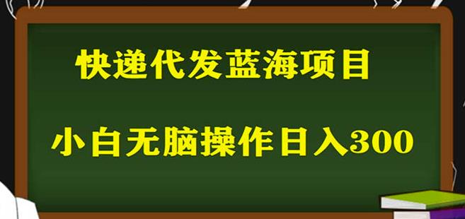 2023最新蓝海快递代发项目，小白零成本照抄也能日入300+-第一资源站