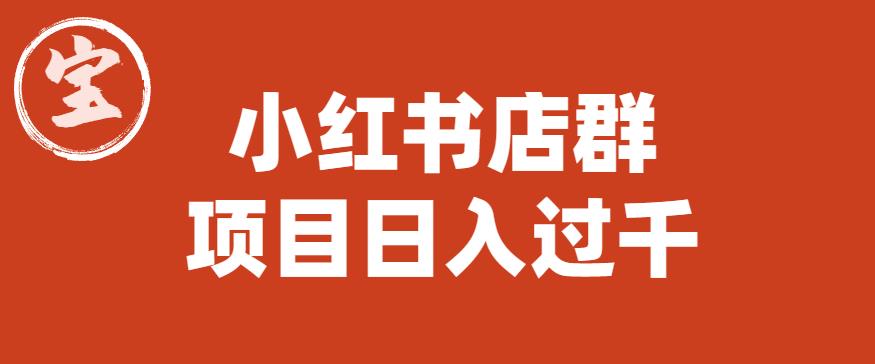 宝哥小红书店群项目，日入过千（图文教程）【揭秘】-第一资源站