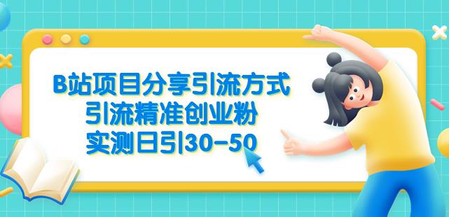 B站项目分享引流方式，引流精准创业粉，实测日引30-50【揭秘】-第一资源站