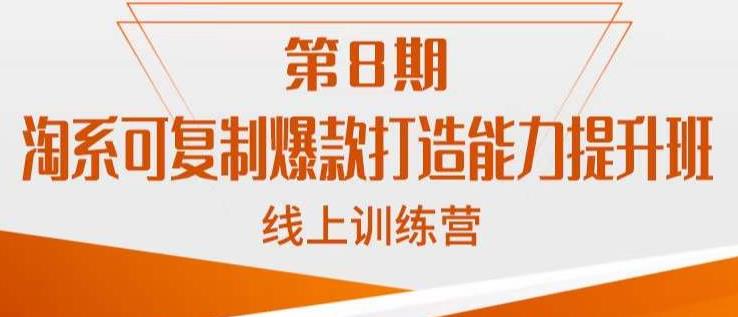 淘系可复制爆款打造能力提升班，这是一套可复制的打爆款标准化流程-第一资源站