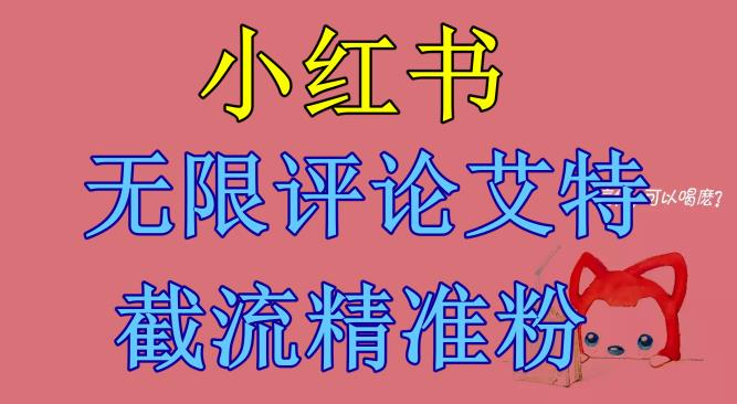 小红书无限评论艾特截流精准粉（软件+教程）-第一资源站