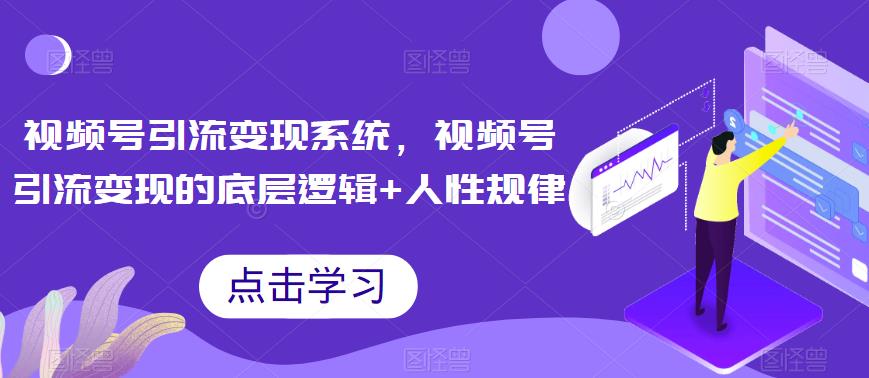 视频号引流变现系统，视频号引流变现的底层逻辑+人性规律-第一资源站