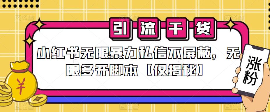 小红书无限暴力私信不屏蔽，无限多开脚本【仅揭秘】-第一资源站