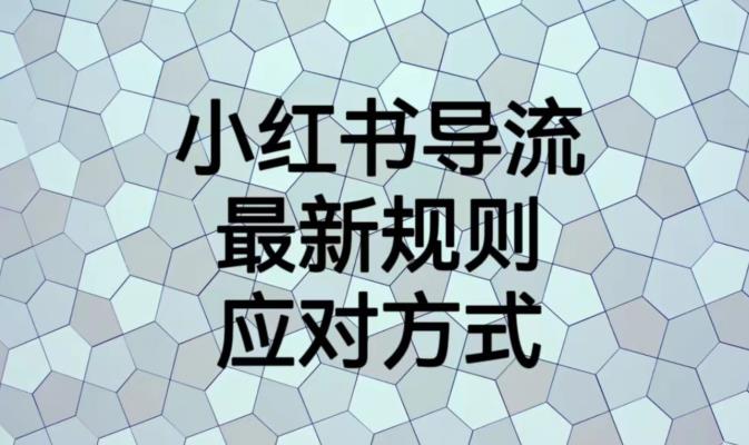 小红书导流最新规则应对方式【揭秘】-第一资源站