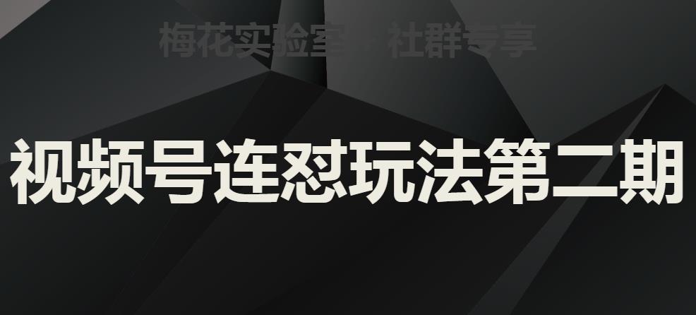 梅花实验室社群视频号连怼玩法第二期，实操讲解全部过程-第一资源站