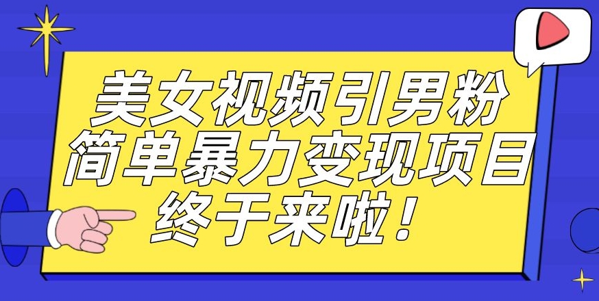 价值3980的男粉暴力引流变现项目，一部手机简单操作，新手小白轻松上手，每日收益500+【揭秘】-第一资源站