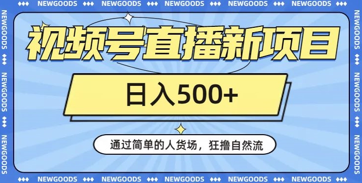 视频号直播新项目，通过简单的人货场，狂撸自然流，日入500+【260G资料】-第一资源站