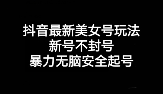 抖音最新美女号玩法，新号不封号，暴力无脑安全起号【揭秘】-第一资源站