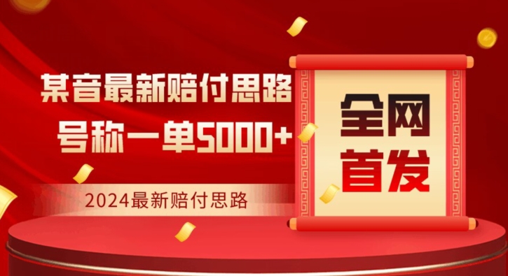 全网首发，2024最新抖音赔付项目，号称一单5000+保姆级拆解【仅揭秘】-第一资源站