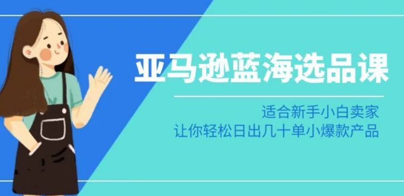 亚马逊-蓝海选品课：适合新手小白卖家，让你轻松日出几十单小爆款产品-第一资源站