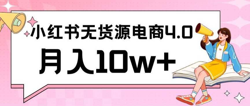 小红书新电商实战，无货源实操从0到1月入10w+联合抖音放大收益【揭秘】-第一资源站