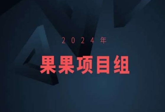 2024年果果项目组项目合集-果果最新项目-第一资源站