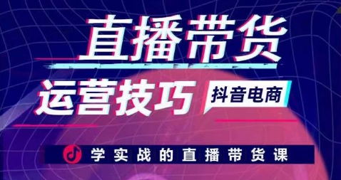 直播带货运营技巧，学实战的直播带货课-第一资源站