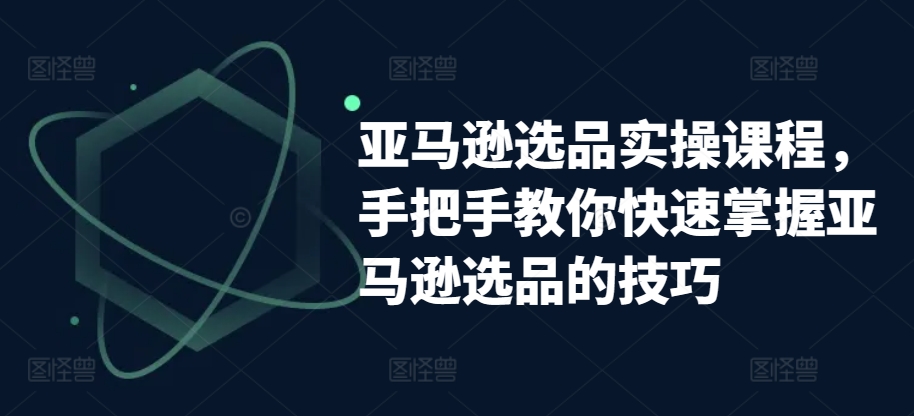 亚马逊选品实操课程，手把手教你快速掌握亚马逊选品的技巧-第一资源站