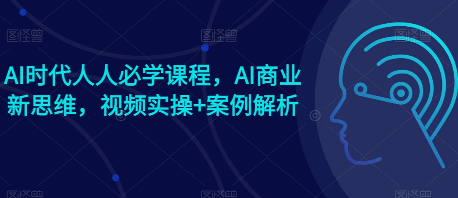 AI时代人人必学课程，AI商业新思维，视频实操+案例解析【赠AI商业爆款案例】-第一资源站