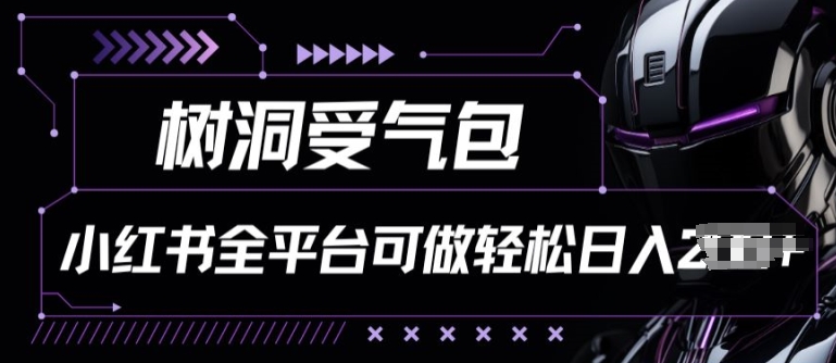 小红书等全平台树洞受气包项目，轻松日入一两张【揭秘】-第一资源站