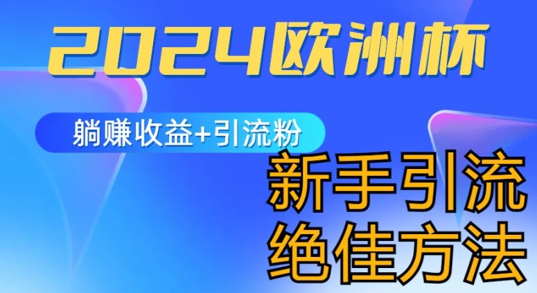 2024欧洲杯风口的玩法及实现收益躺赚+引流粉丝的方法，新手小白绝佳项目【揭秘】-第一资源站