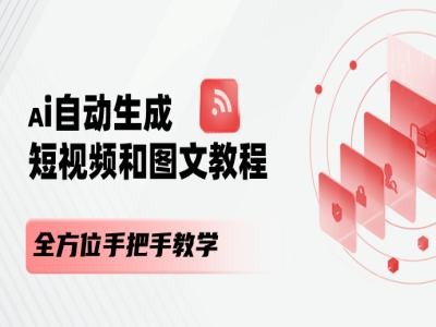 AI自动生成短视频和图文课程，全方位手把手教学-第一资源站