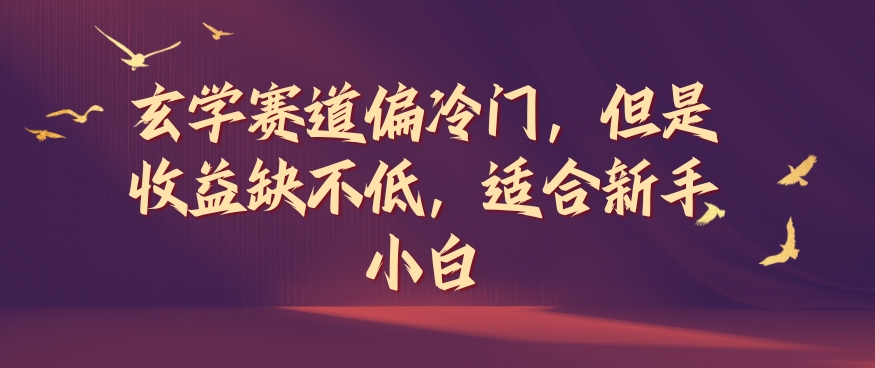 玄学赛道偏冷门，但是收益缺不低，适合新手小白【揭秘】-第一资源站