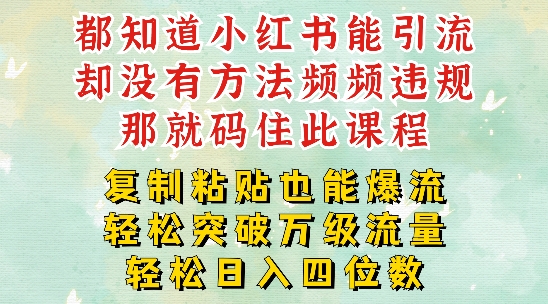 小红书靠复制粘贴一周突破万级流量池干货，以减肥为例，每天稳定引流变现四位数【揭秘】-第一资源站