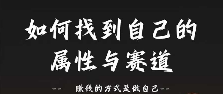 赛道和属性2.0：如何找到自己的属性与赛道，赚钱的方式是做自己-第一资源站