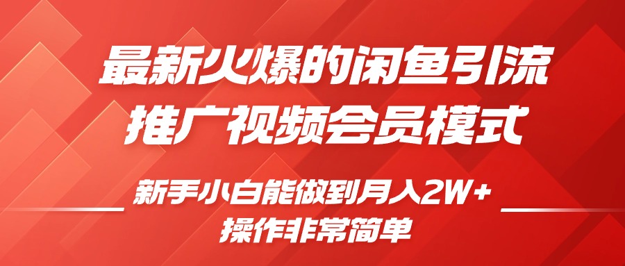 闲鱼引流推广影视会员，0成本就可以操作，新手小白月入过W+【揭秘】-第一资源站