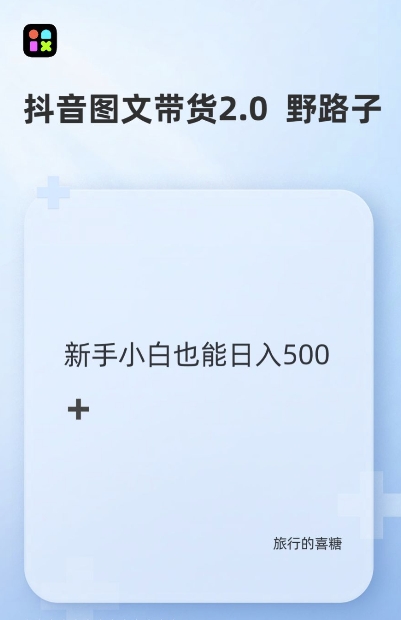 抖音图文带货野路子2.0玩法，暴力起号，单日收益多张，小白也可轻松上手【揭秘】-第一资源站